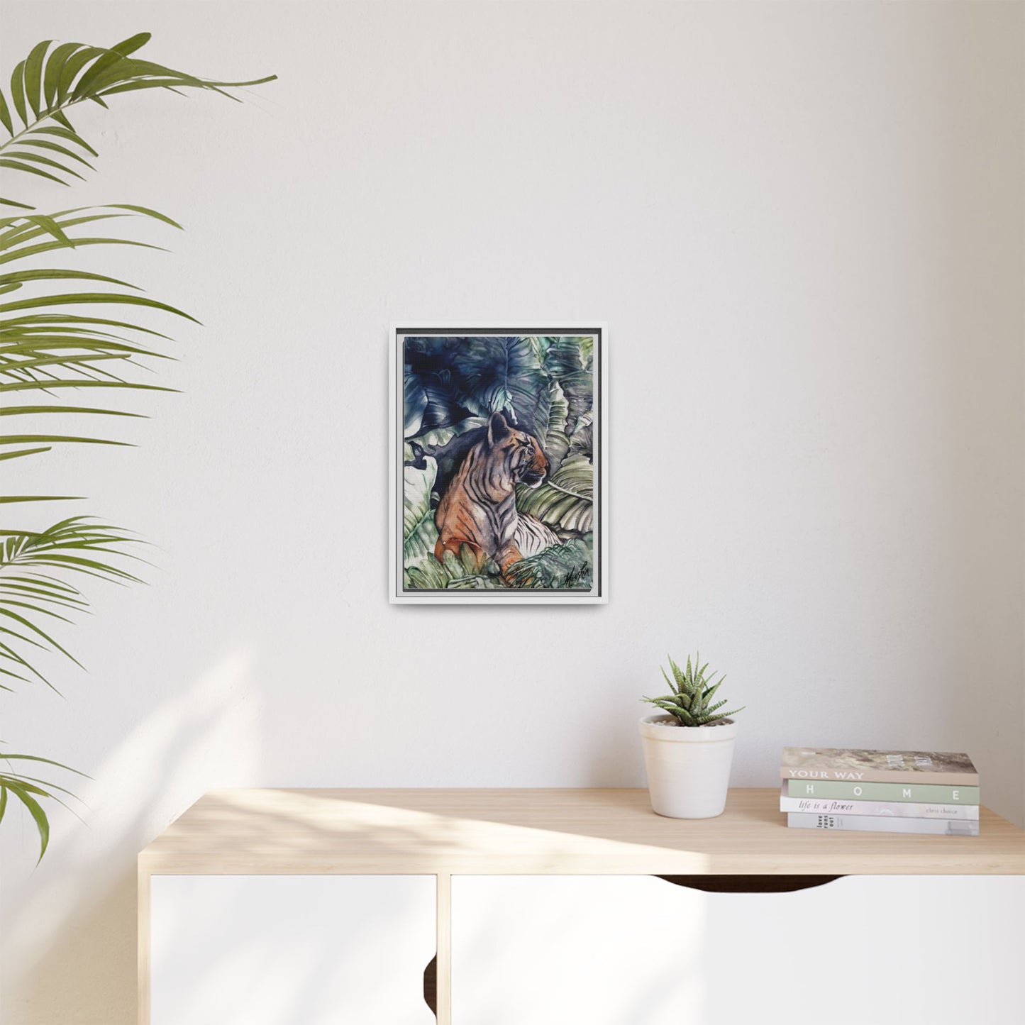 Watchful Warrior Framed Canvas Print