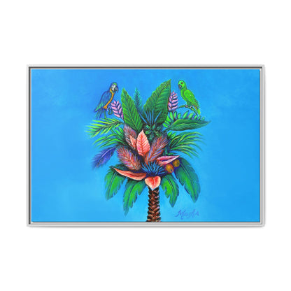 Palm Tree of Life Framed Canvas Print