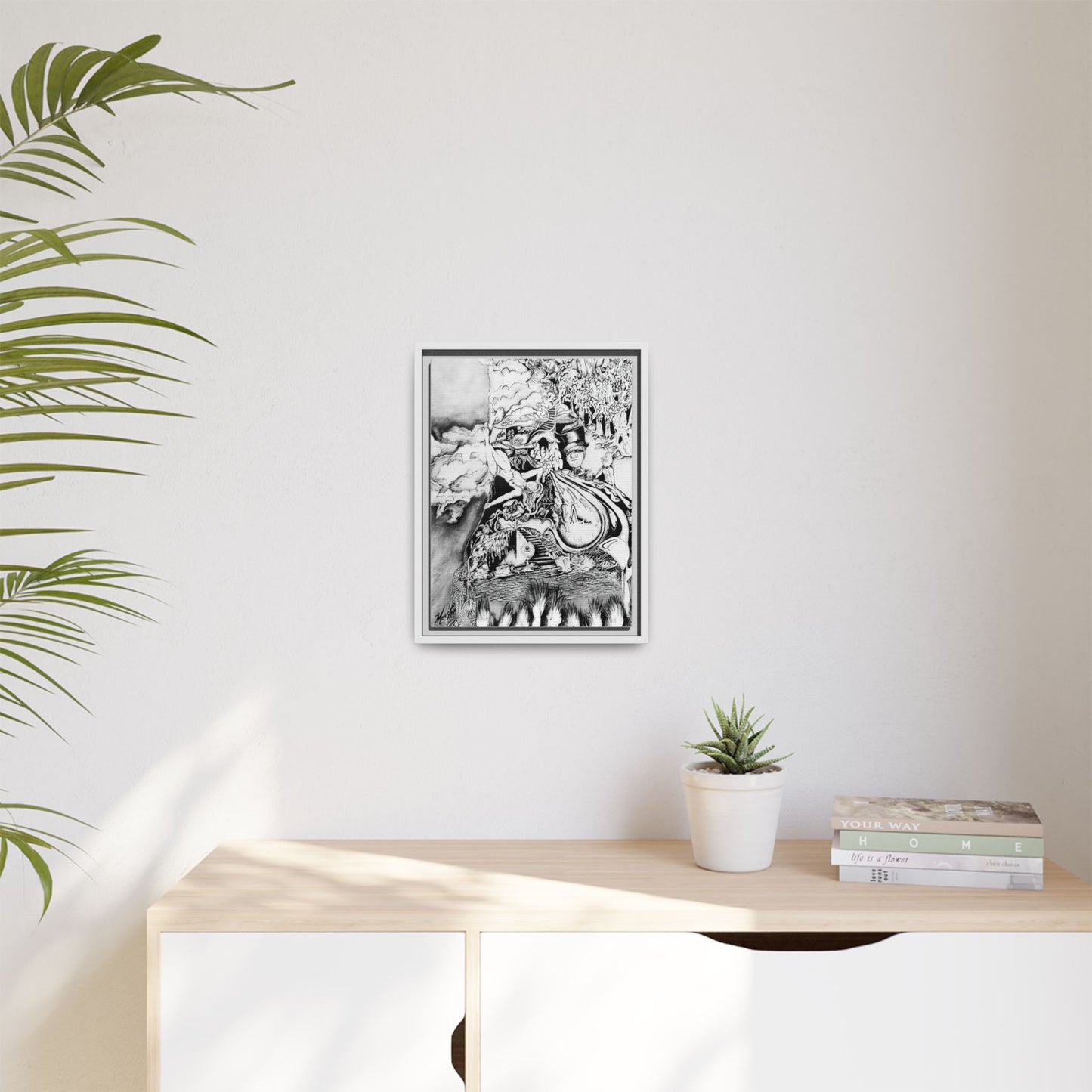 Alice In Blunderland Framed Canvas Print