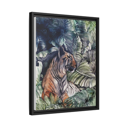 Watchful Warrior Framed Canvas Print