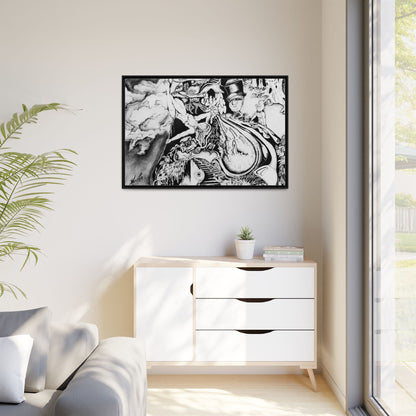 Alice In Blunderland Framed Canvas Print