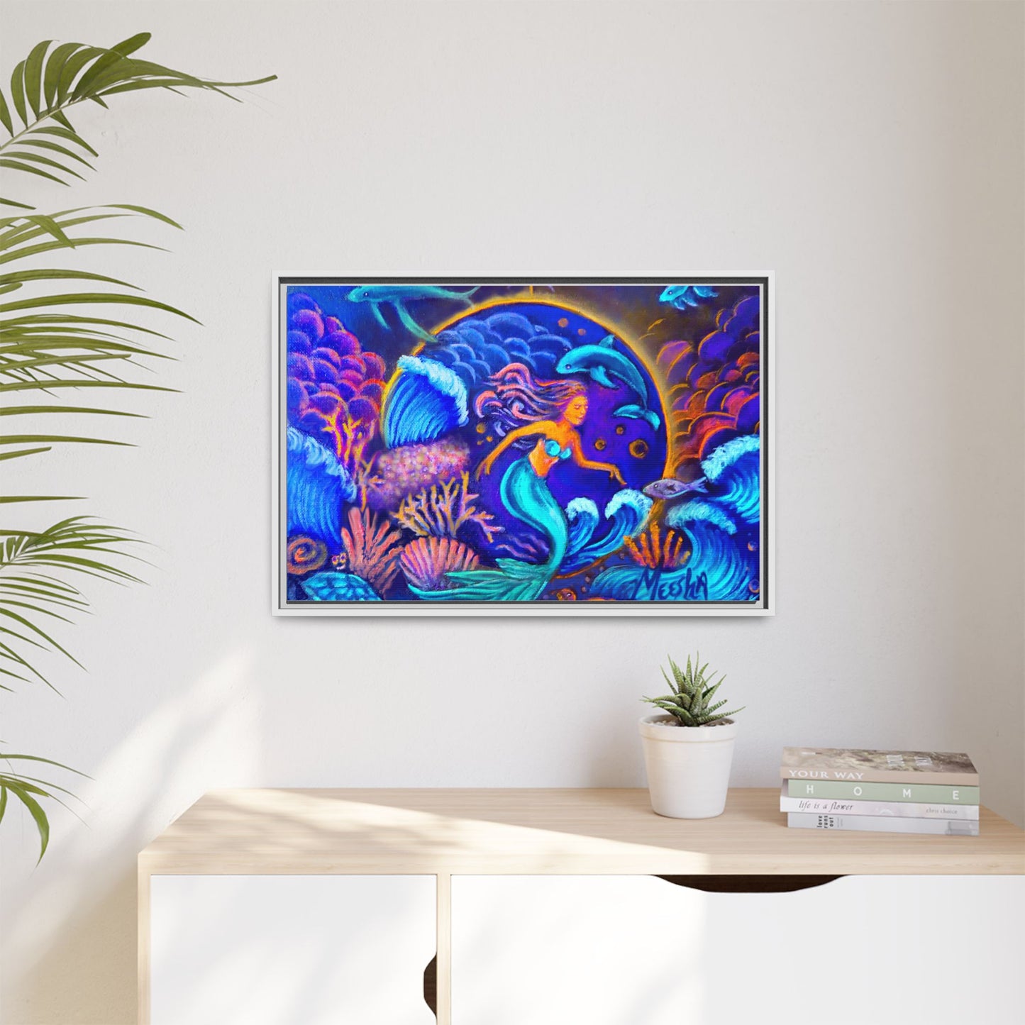 Celestrial Extraterrestrial Framed Canvas Print