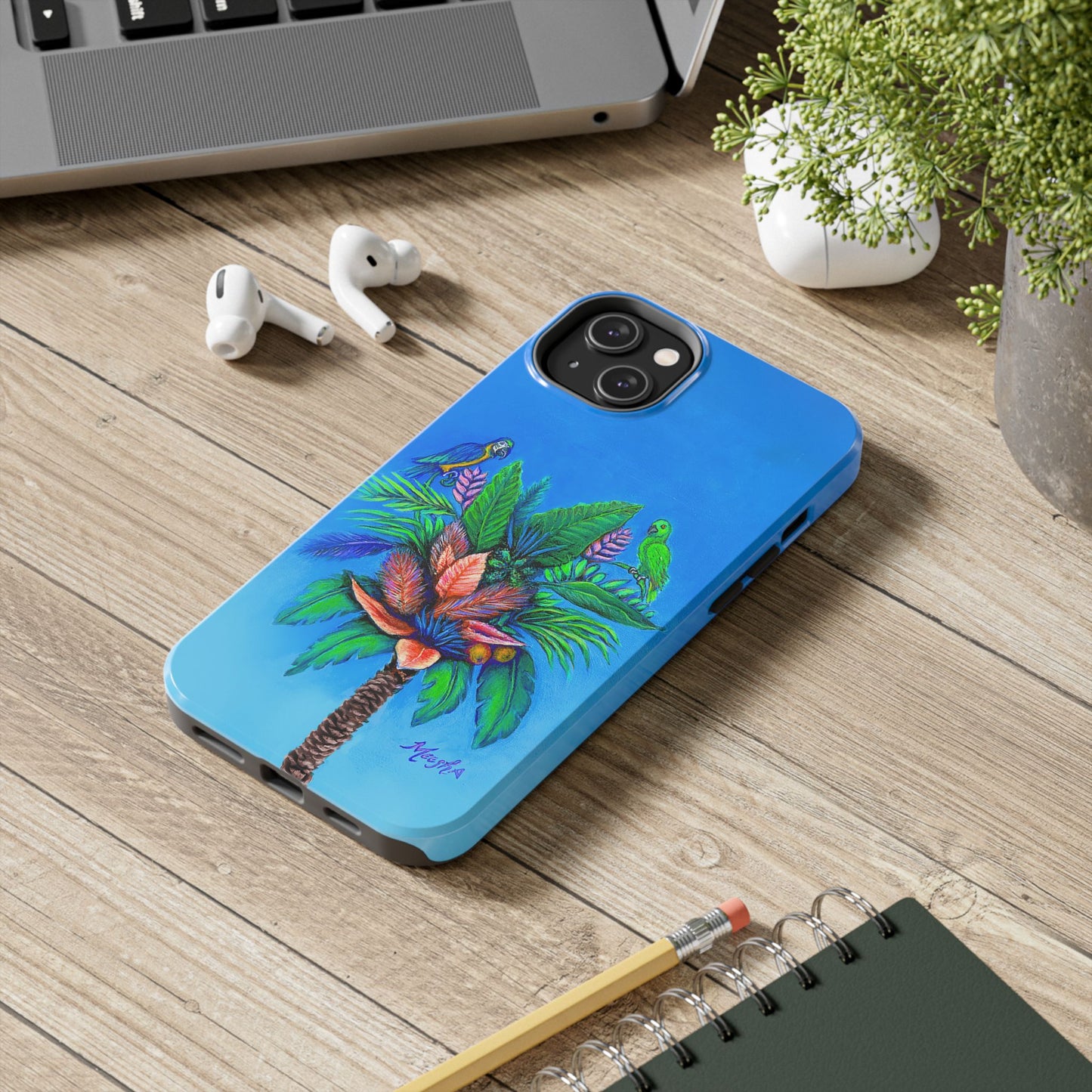 PalmTree of Life Tough Phone Case for Nature Lovers and Parrot heads