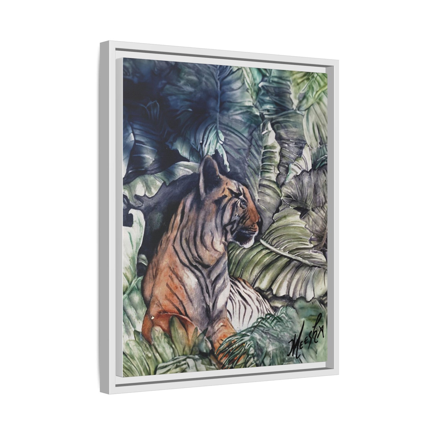 Watchful Warrior Framed Canvas Print