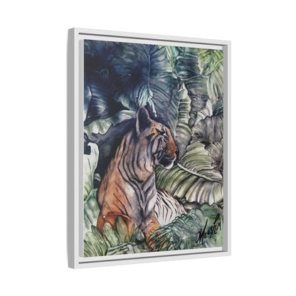 Watchful Warrior Framed Canvas Print