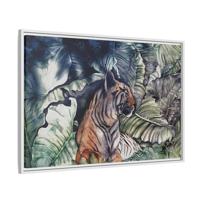 Watchful Warrior Framed Canvas Print