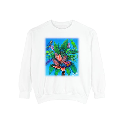 Palm Tree of Life Unisex Garment-Dyed Sweatshirt