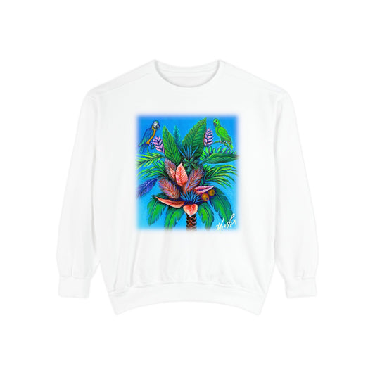 Palm Tree of Life Unisex Garment-Dyed Sweatshirt
