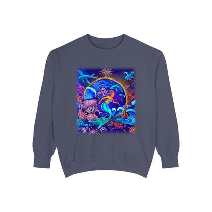 Celestrial Extraterrestrial Unisex Garment-Dyed Sweatshirt