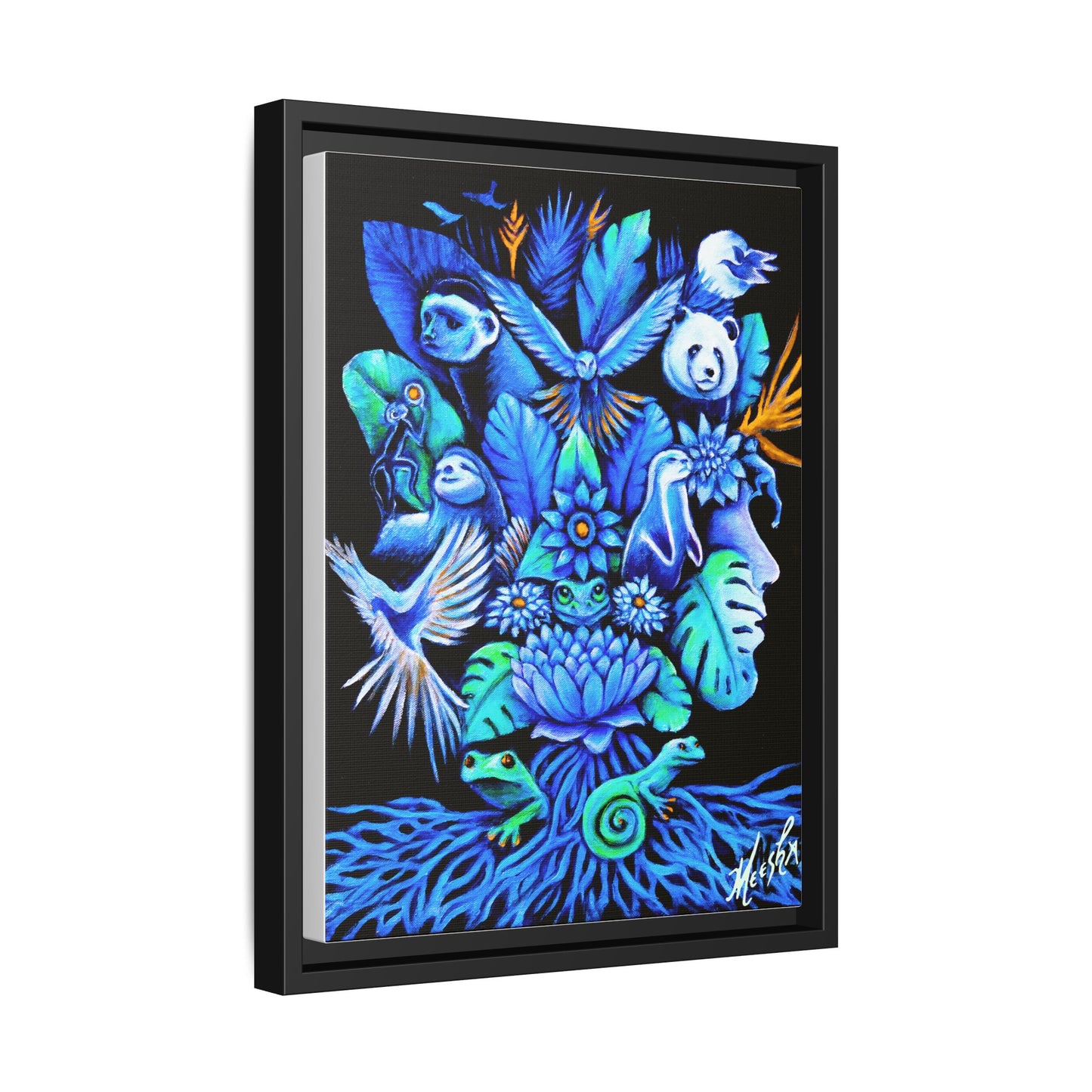 Out of The Blue Framed Canvas Print