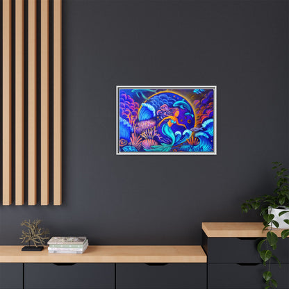 Celestrial Extraterrestrial Framed Canvas Print