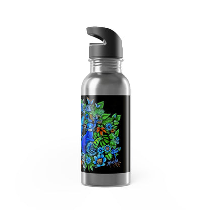 "Out of time" Stainless Steel 20 oz Water Bottle With Straw