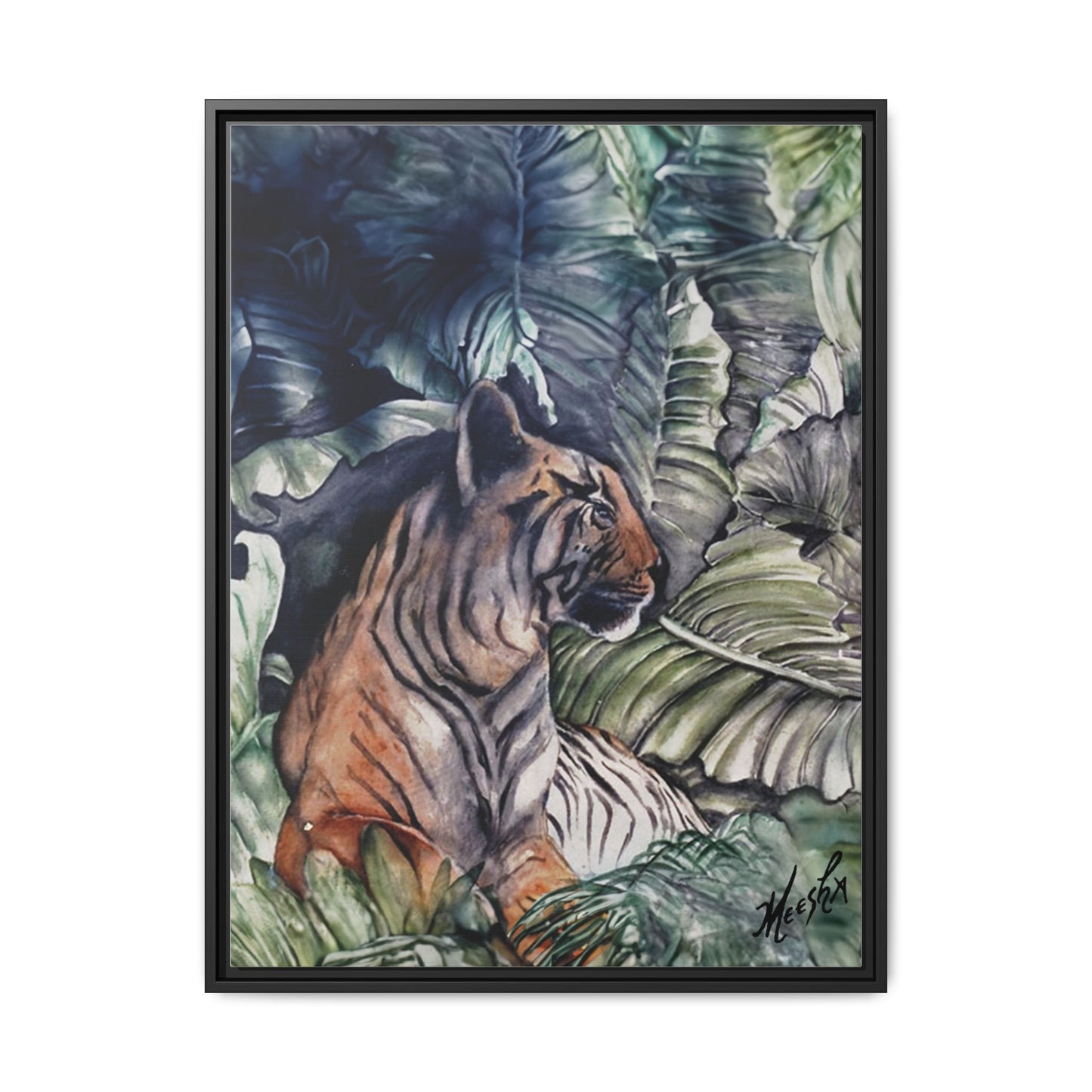Watchful Warrior Framed Canvas Print