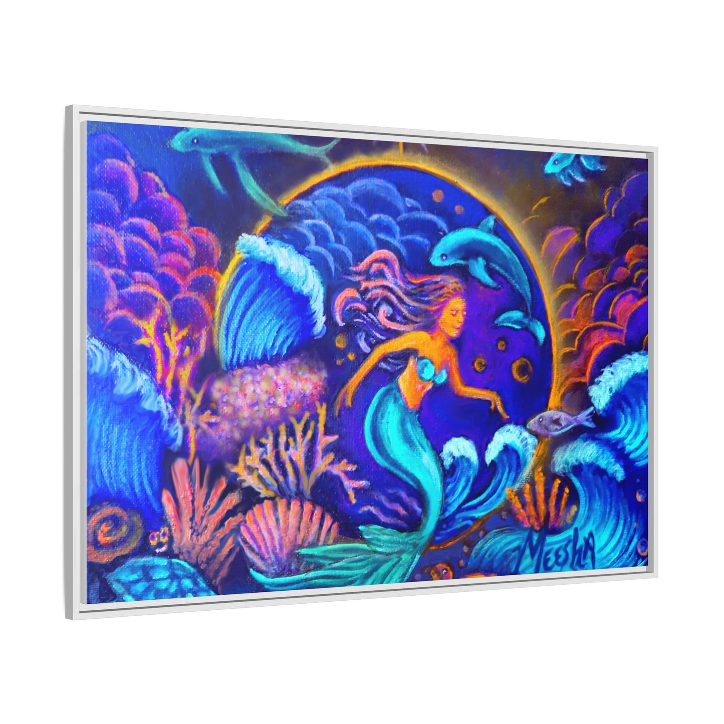 Celestrial Extraterrestrial Framed Canvas Print