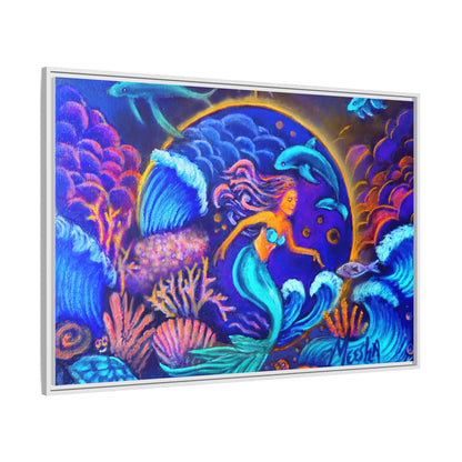 Celestrial Extraterrestrial Framed Canvas Print