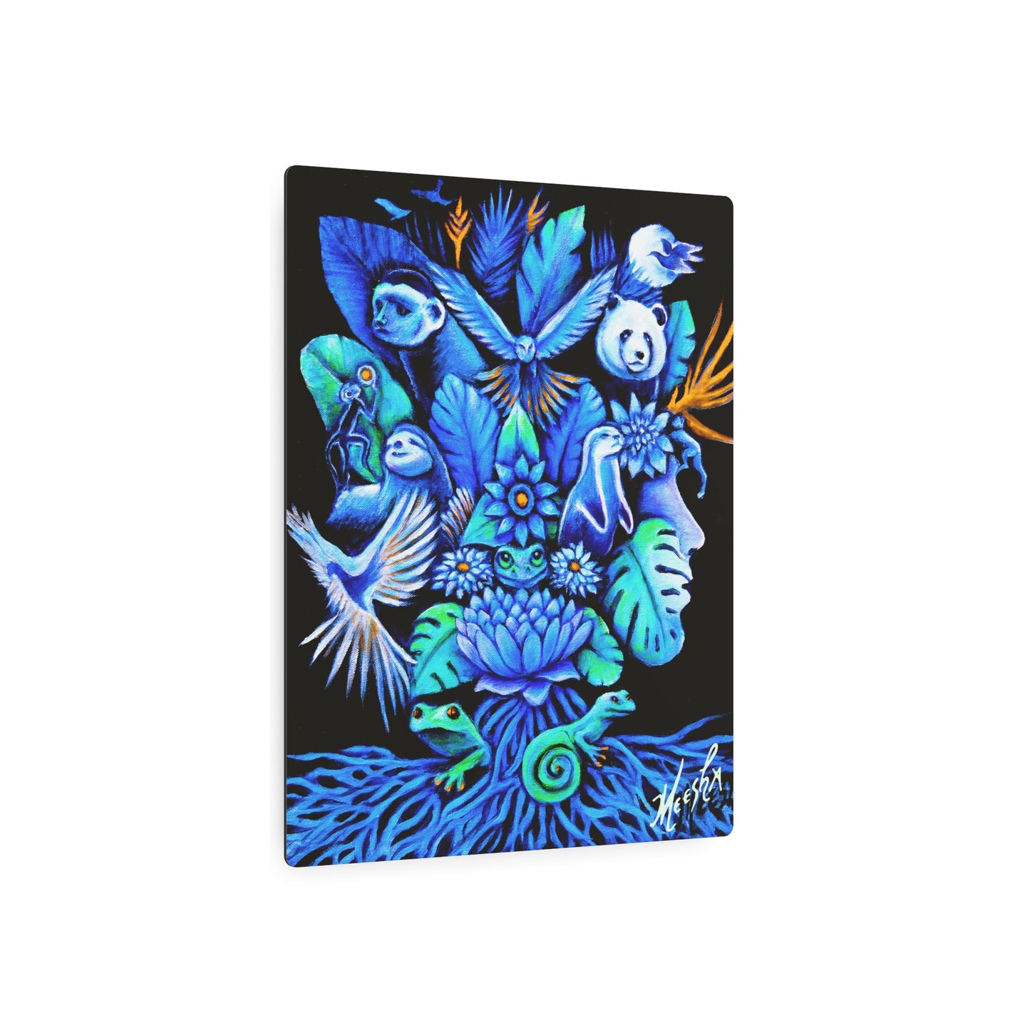 Out of the blue Metal Art Sign