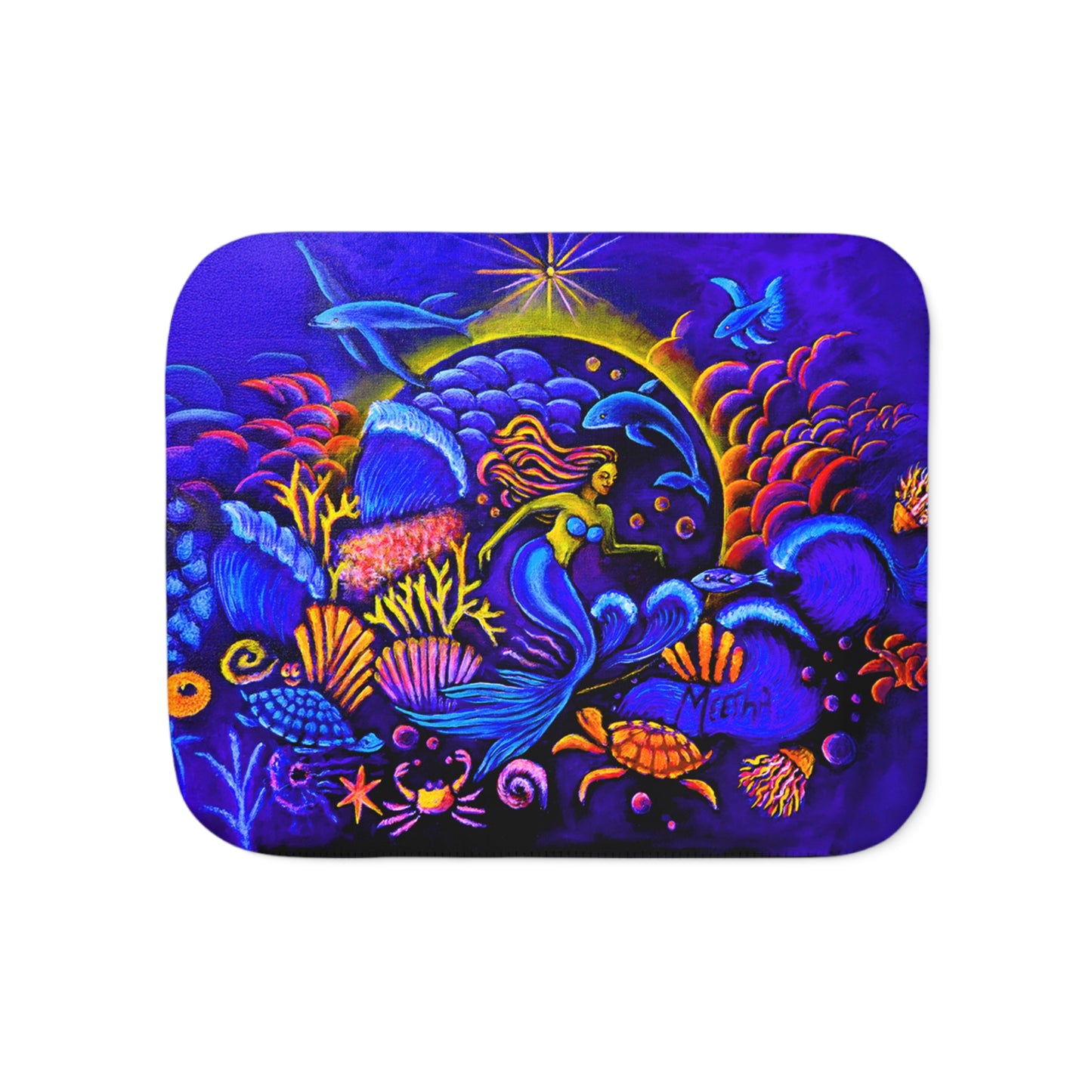 Colorful and Cozy Celestial Extraterrestrial Favorite Sherpa Blanket