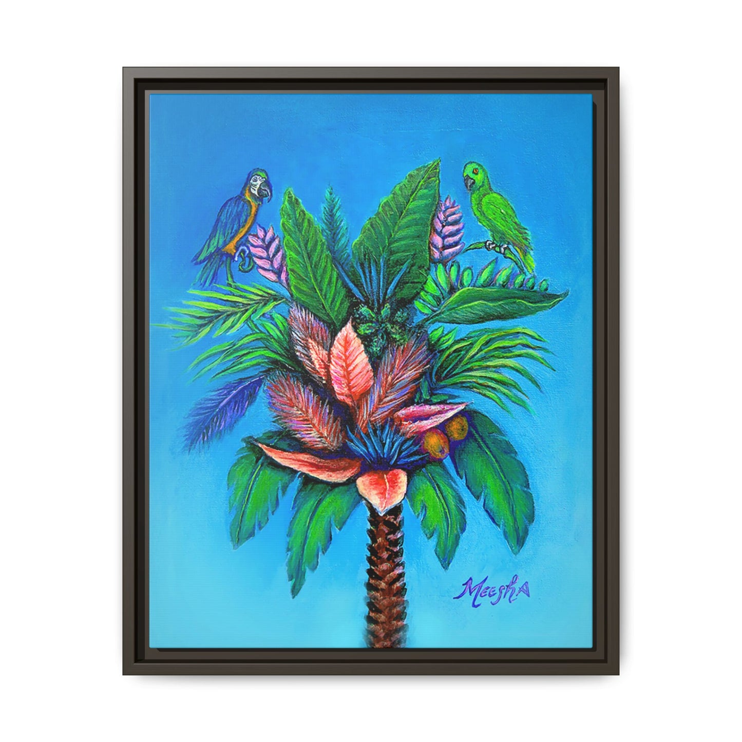 Palm Tree of Life Framed Canvas Print