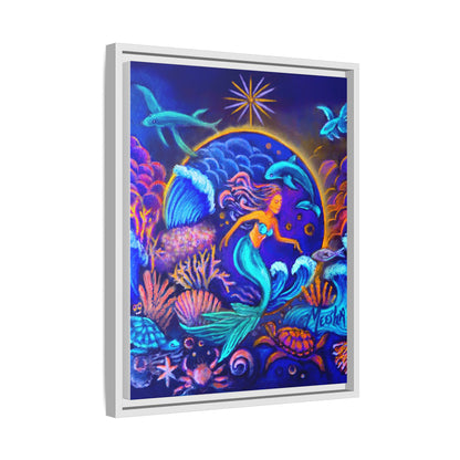 Celestrial Extraterrestrial Framed Canvas Print