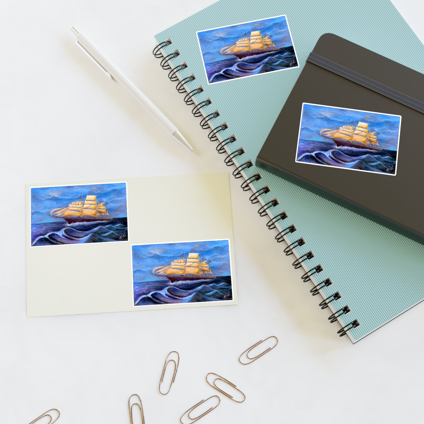 Whimsical Wavehopper Sticker Sheets, 6"x4"