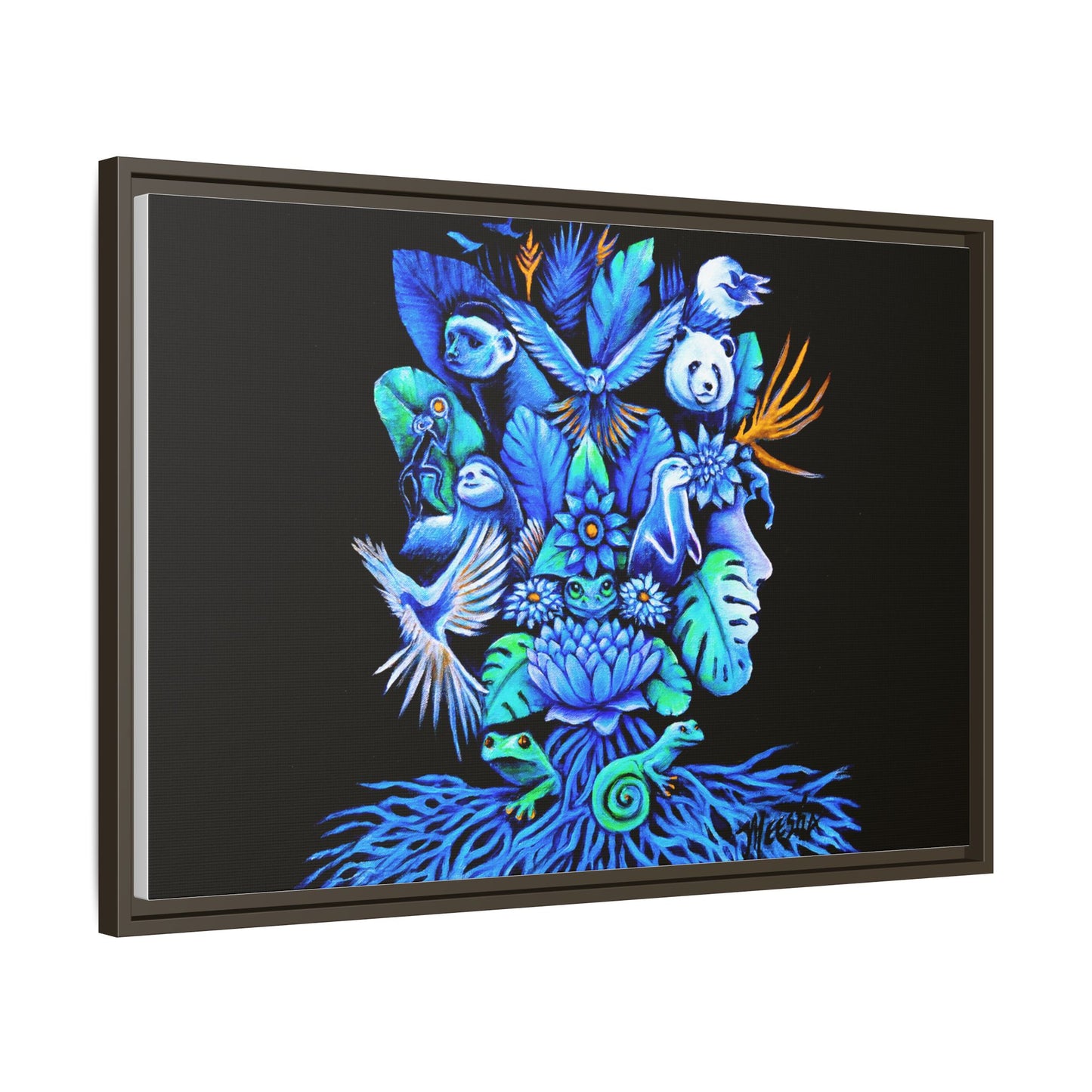 Out of The Blue Framed Canvas Print