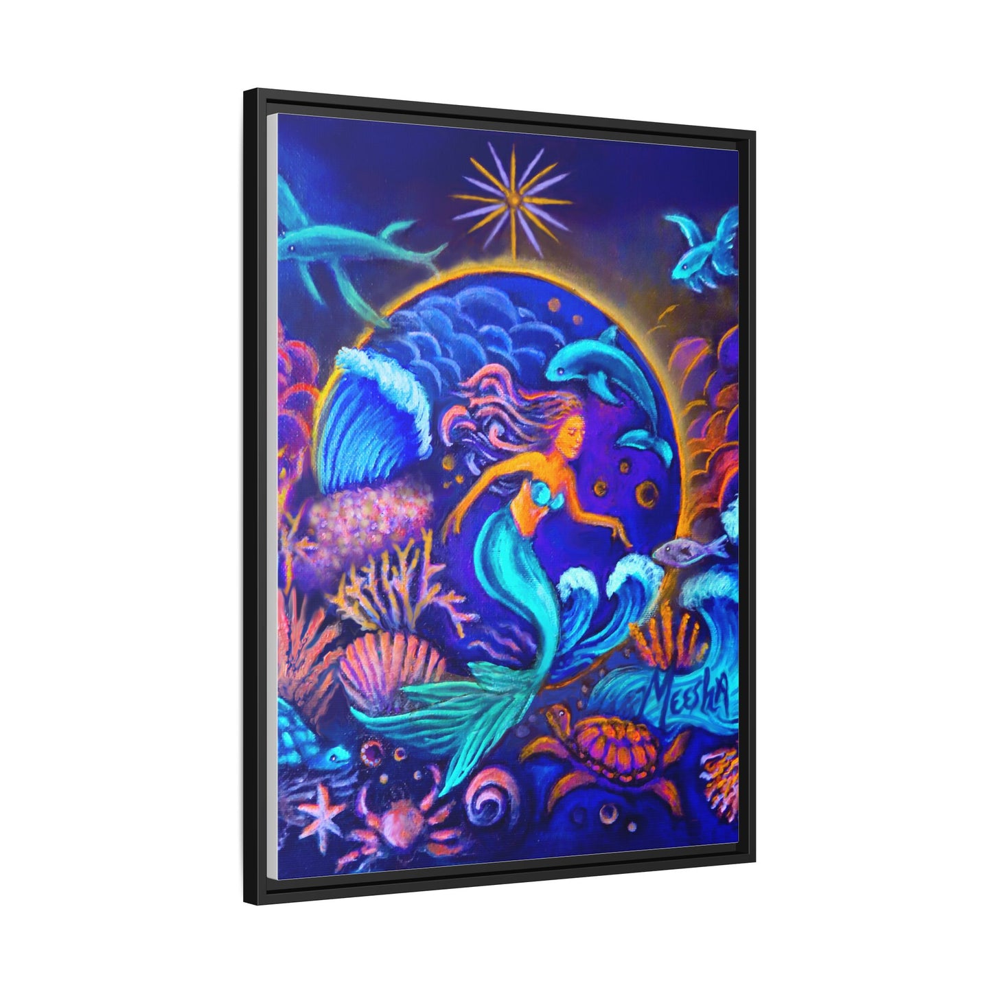 Celestrial Extraterrestrial Framed Canvas Print