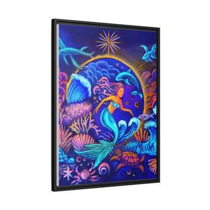 Celestrial Extraterrestrial Framed Canvas Print