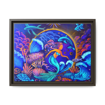 Celestrial Extraterrestrial Framed Canvas Print