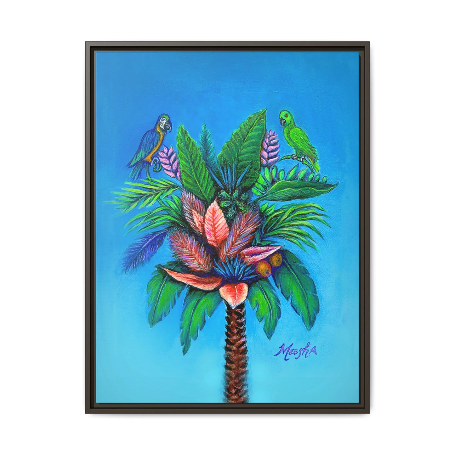 Palm Tree of Life Framed Canvas Print