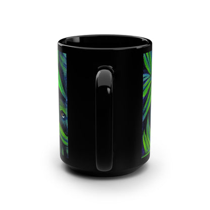 Jeepers Peepers Black Mug, 15oz
