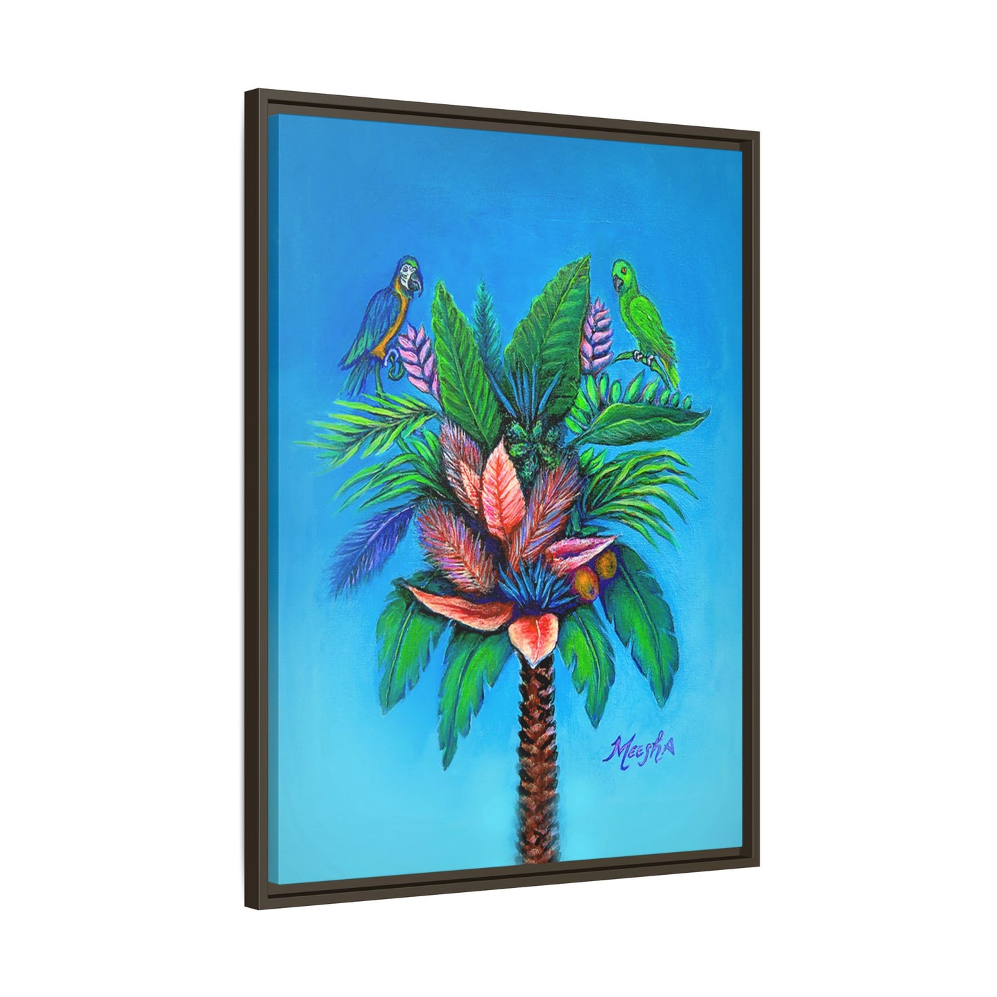 Palm Tree of Life Framed Canvas Print