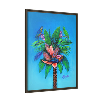 Palm Tree of Life Framed Canvas Print