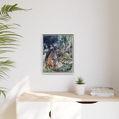 Watchful Warrior Framed Canvas Print