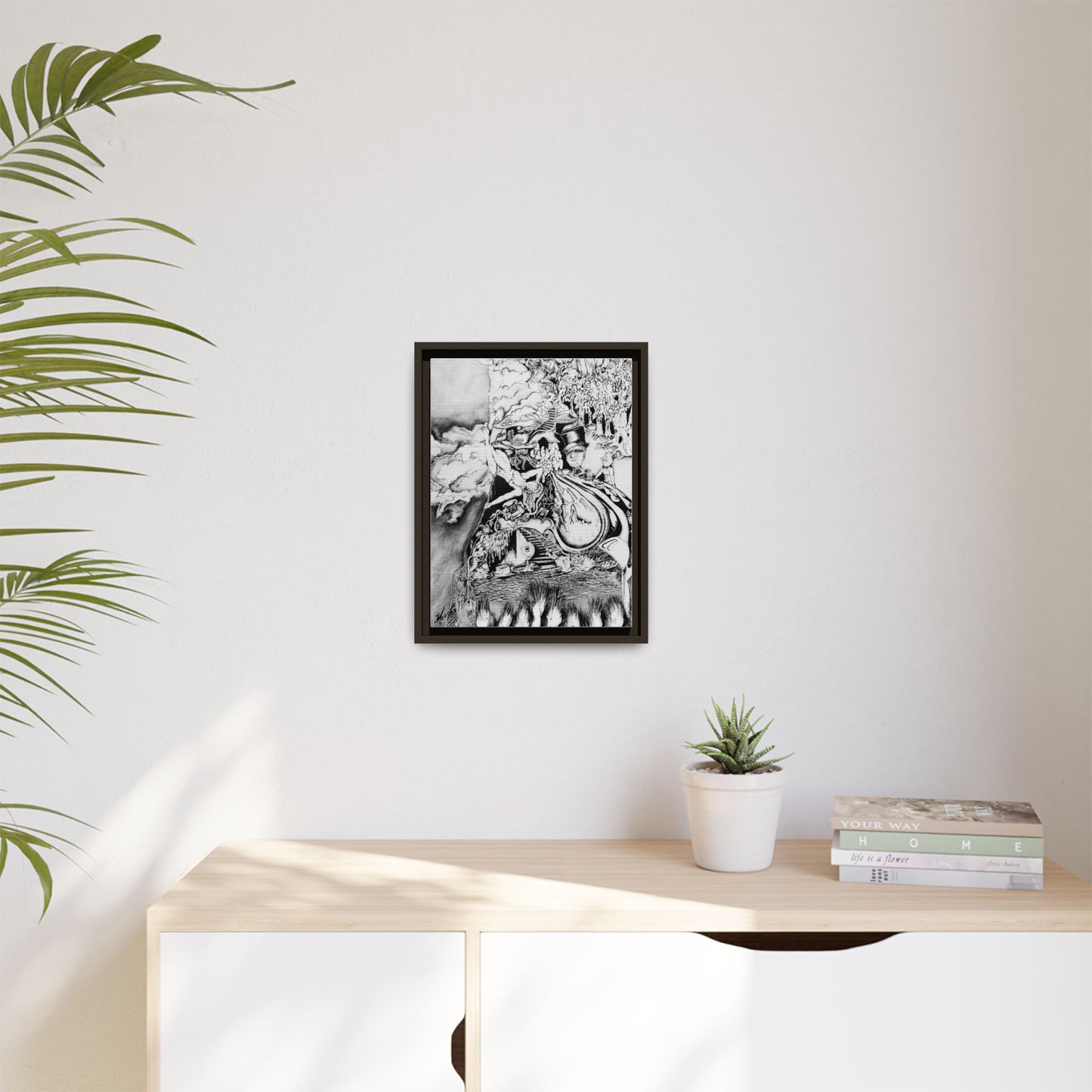 Alice In Blunderland Framed Canvas Print
