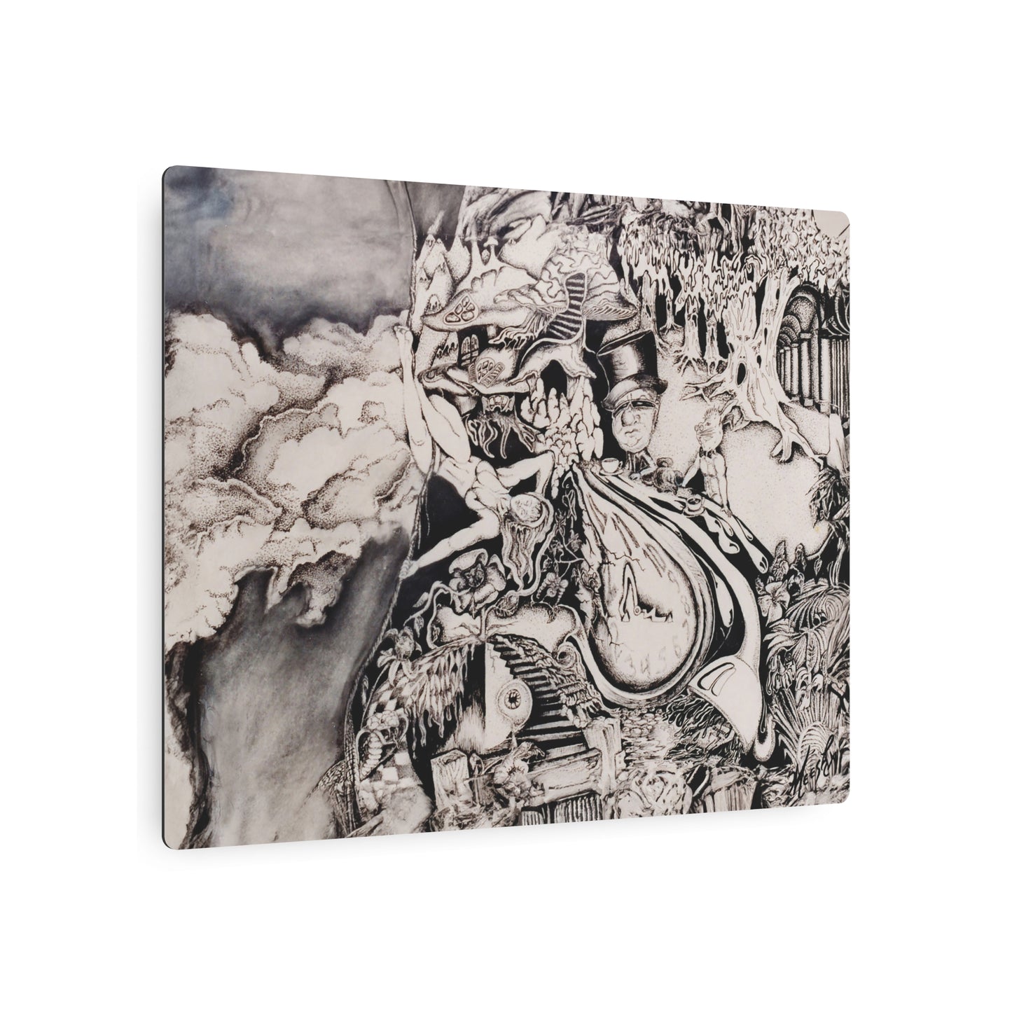 Alice In Blunderland Metal Art Sign