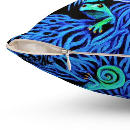 Out of the blue Spun Polyester Square Pillow