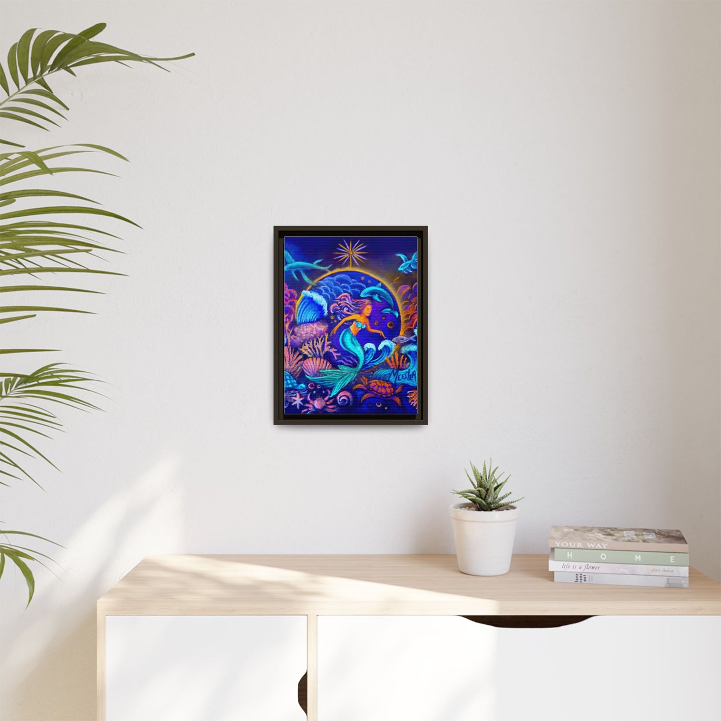 Celestrial Extraterrestrial Framed Canvas Print