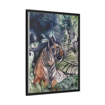 Watchful Warrior Framed Canvas Print