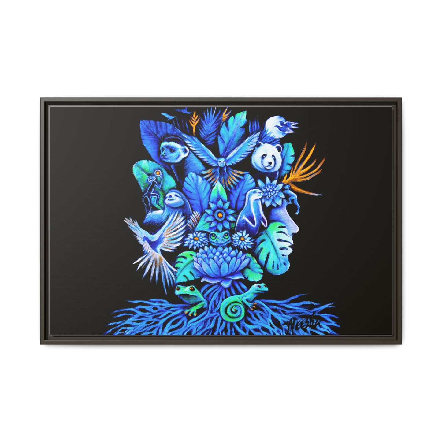 Out of The Blue Framed Canvas Print