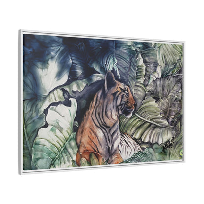 Watchful Warrior Framed Canvas Print
