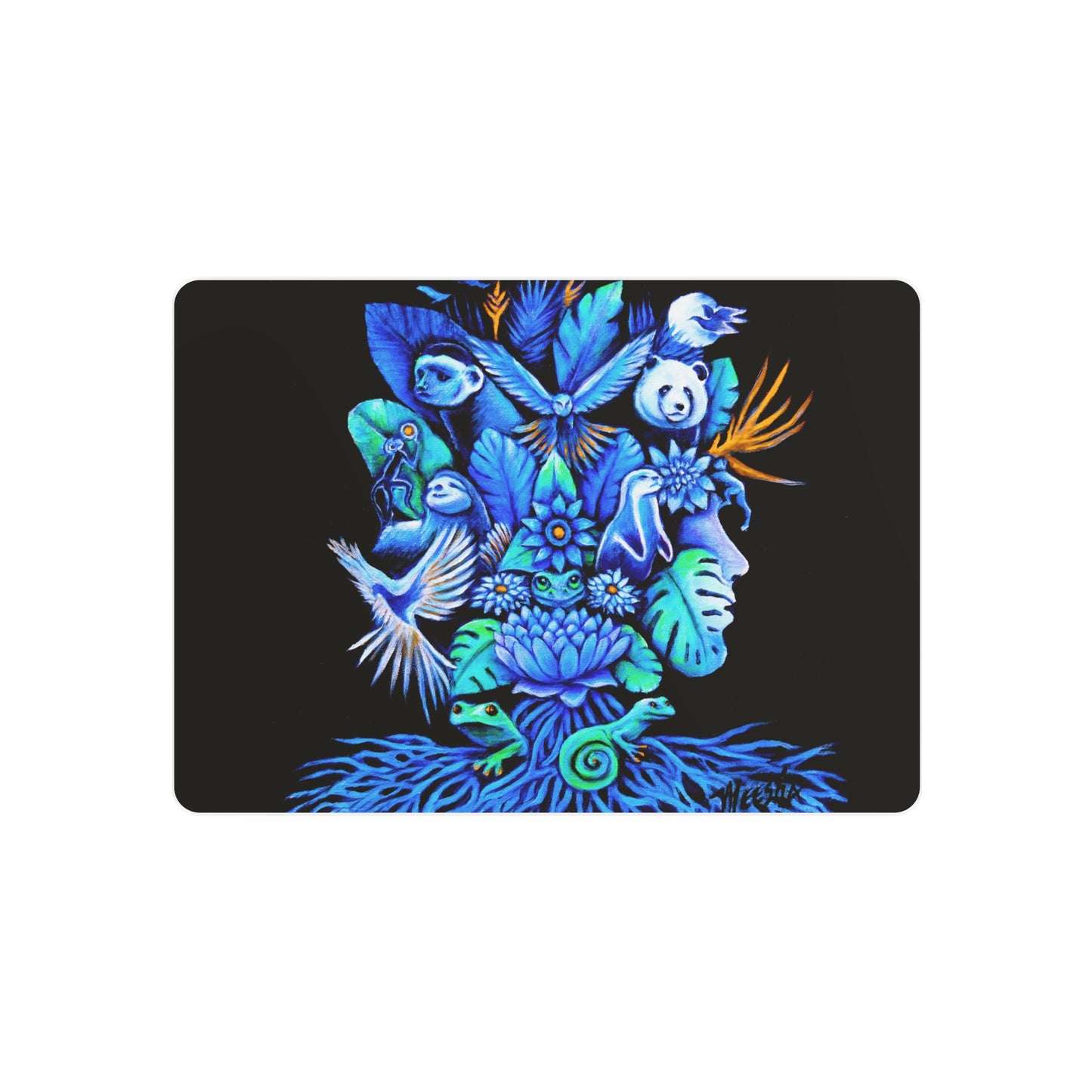 Out of the blue Metal Art Sign