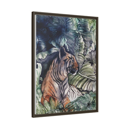 Watchful Warrior Framed Canvas Print