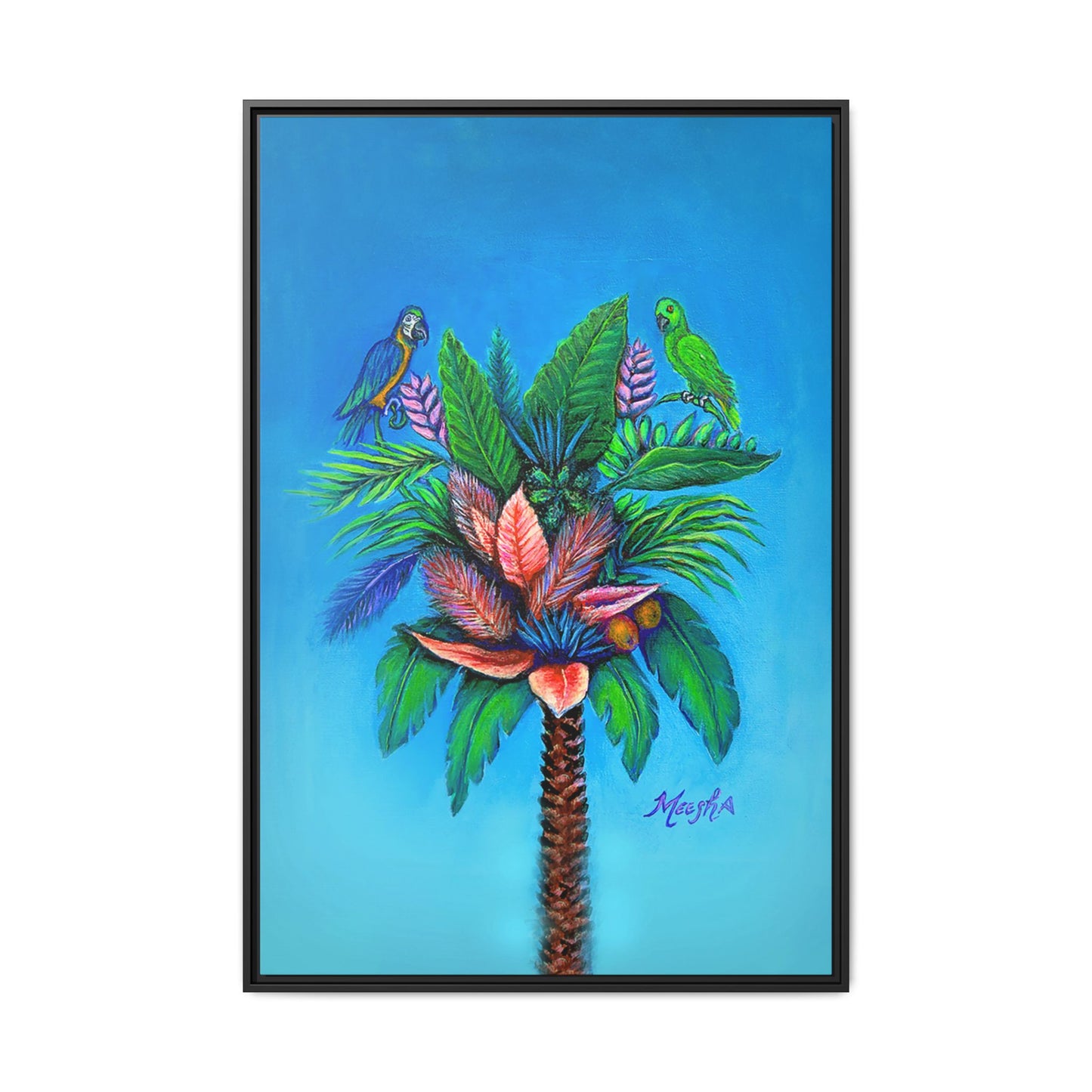 Palm Tree of Life Framed Canvas Print