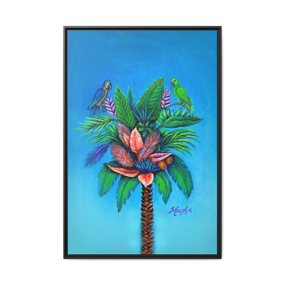 Palm Tree of Life Framed Canvas Print