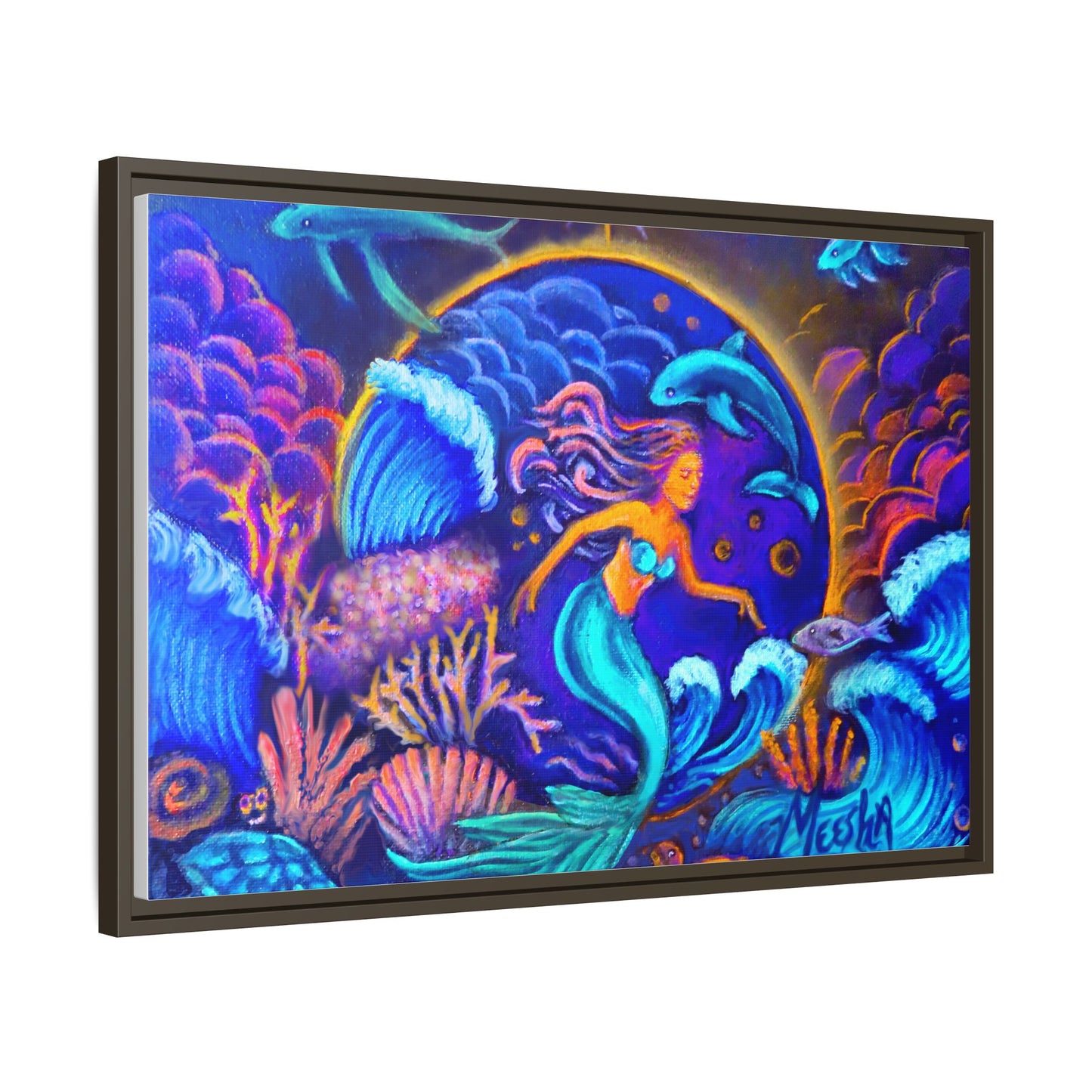 Celestrial Extraterrestrial Framed Canvas Print