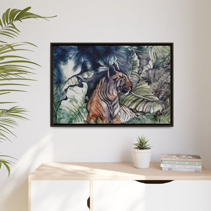 Watchful Warrior Framed Canvas Print