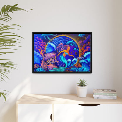 Celestrial Extraterrestrial Framed Canvas Print