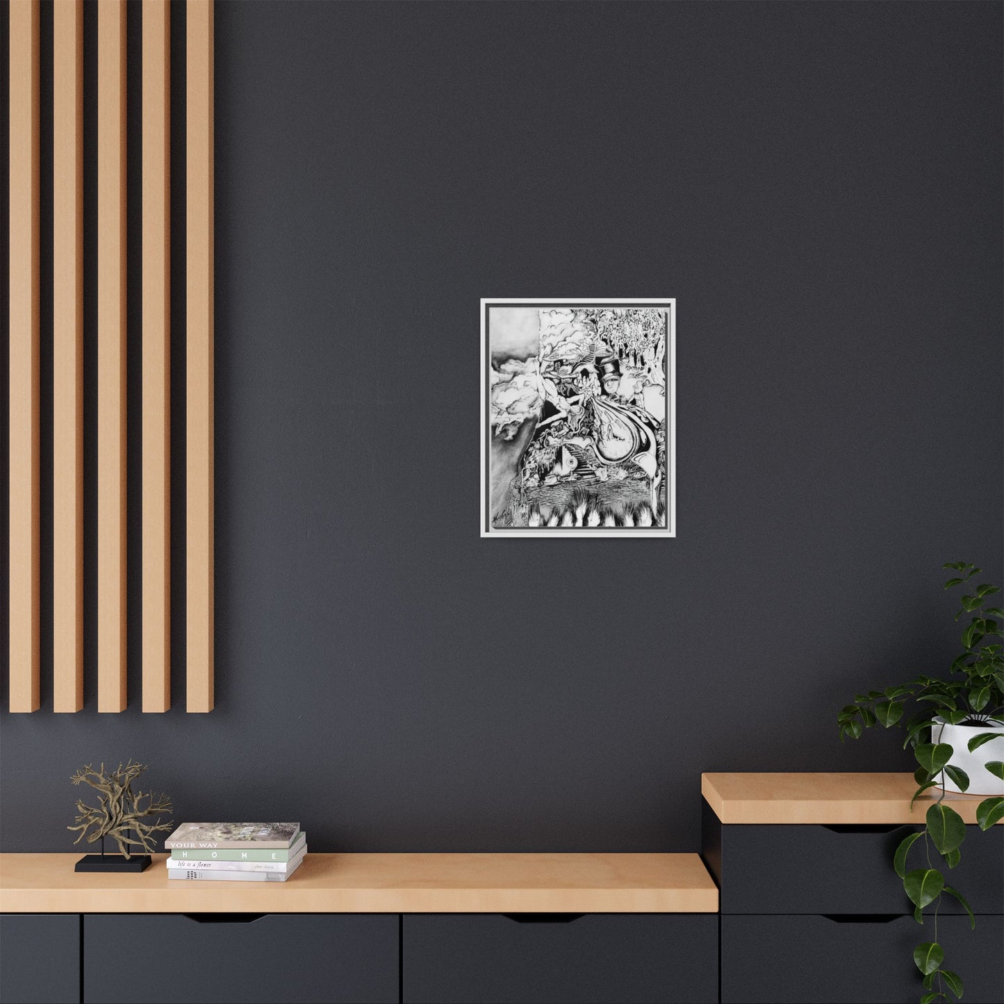 Alice In Blunderland Framed Canvas Print