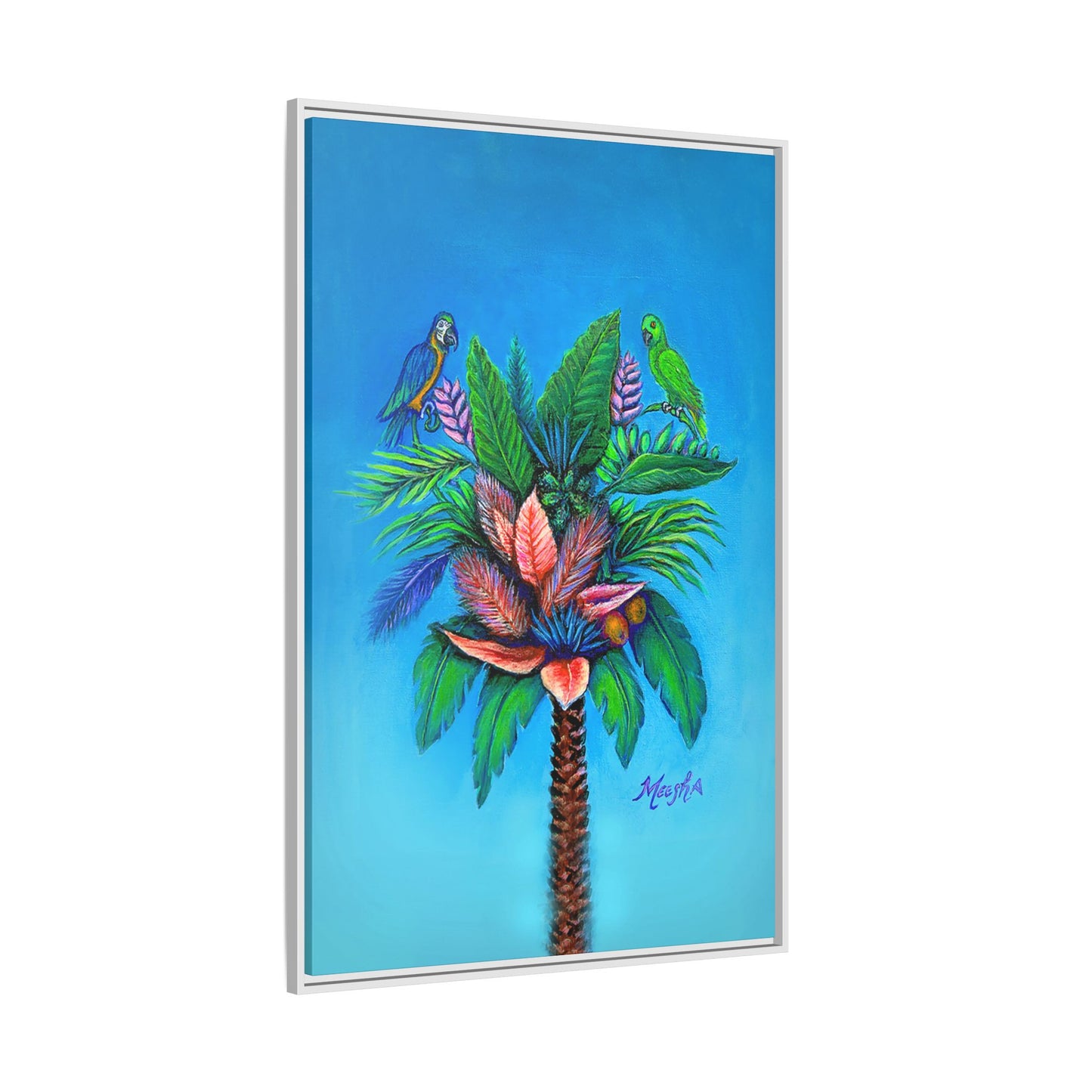 Palm Tree of Life Framed Canvas Print
