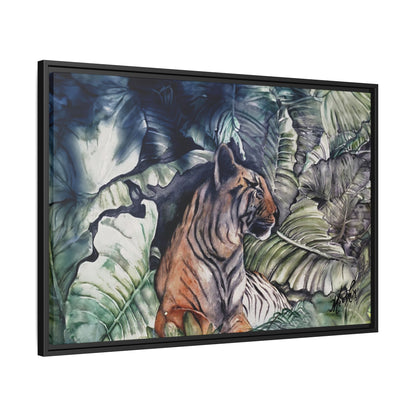 Watchful Warrior Framed Canvas Print